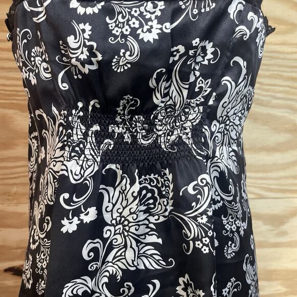 WHBM Y2K Babydoll Silk Camisole Going Out Size Medium Lace Feminine Whimsygoth - Picture 6 of 14